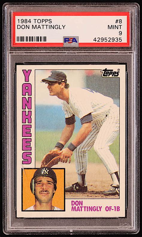 Don Mattingly Topps Rc Psa Pristine Auction