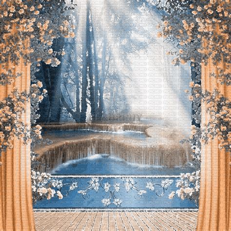 Dolceluna Animated Spring Background Curtains Dolceluna Animated