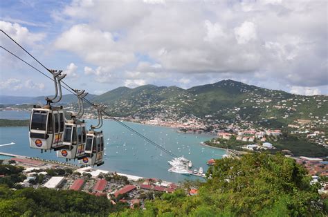 famous skyride to paradise point overlooking charlotte amalie harbor