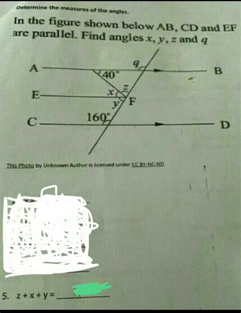 Solved Determine The Measures Of The Angles N The Figure Shown Below