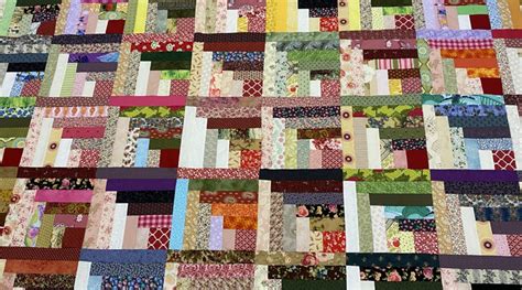 Weekend Scrappy Half Log Cabin Quilt Vintage Inspired Susies Scraps