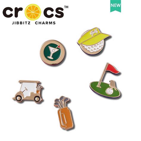 Crocs Jibbitz Charms Metal Shoe Buckle Golf Series Hole Shoes Flower Trendy Accessories Shopee