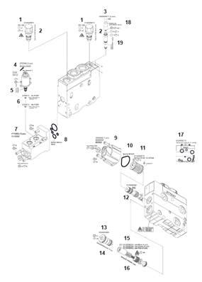 Distributeur Hydraulique Grue K220 Assemblage 9991744 Cuoq Forest