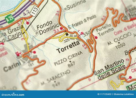 torretta map stock photo image  navigation continent