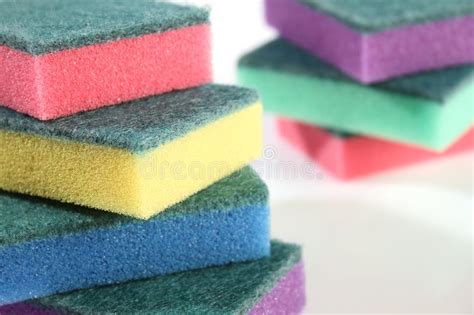 Sponges For Washing Dishes Lots And Multi Colored Stock Image Image