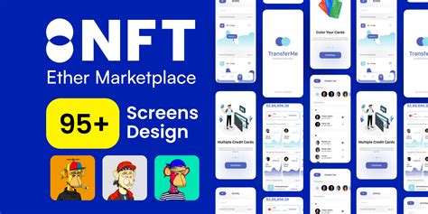 Crypto NFT App UI Kit Token And Art Creator Or Blockchain Wallet Figma