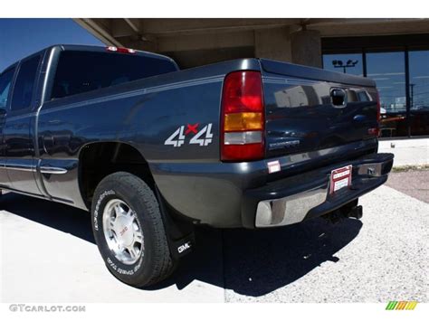 2001 Storm Gray Metallic Gmc Sierra 1500 Sle Extended Cab 4x4 37321939 Photo 19