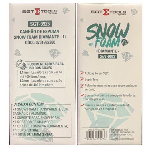 Canhão de Espuma Snow Foam Diamante SGT 9923 V FLOC Vonixx 1 5L