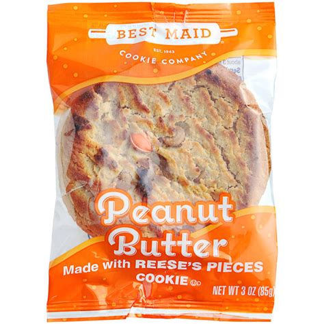 Best Maid Individually Wrapped Peanut Butter Cookie With Reese S® Pieces 3 Oz 48 Case