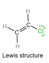 Draw both a Lewis structure and a line-bond structure for vinyl chloride, C_2H_3Cl, the starting ...