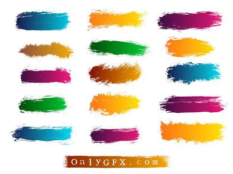 Grunge Brush Strokes Vector Eps Svg