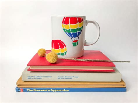 Rainbow Hot Air Balloon Mug Vintage S FTD Coffee Mug Etsy