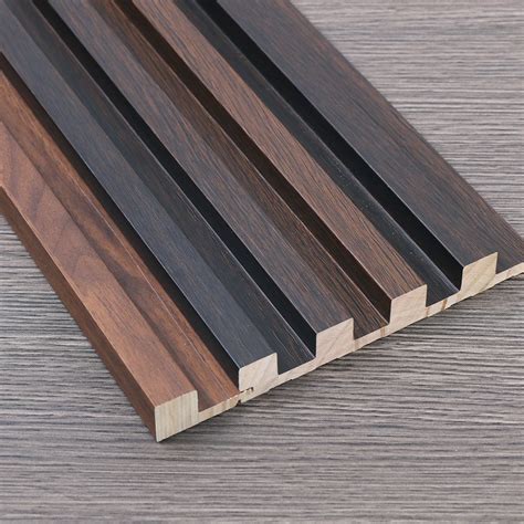 Textured Wood Grooved D Decorative Wood Carved Cladding Waterproof