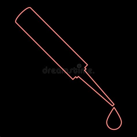 Neon Glue With Drop Silicone Red Color Vector Illustration Image Flat Style Stock Vector