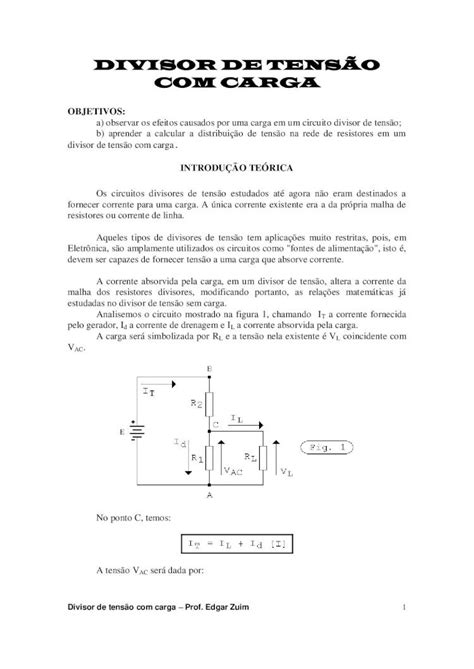 PDF DIVISOR DE TENSÃO CARGA DOKUMEN TIPS