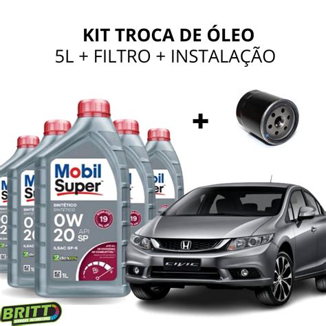 Kit Troca de Óleo Honda Civic Si Britt Auto Center