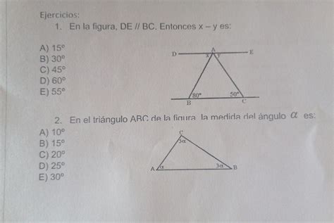 En el triangulo ABC de la figura medida del ángulo a esQuién me Ayuda