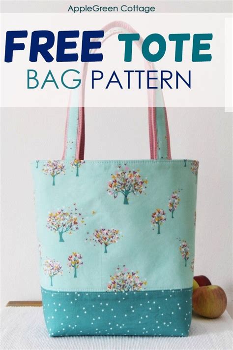 Tote Bag Pattern Free Tote Pattern In 2 Sizes Applegreen Cottage