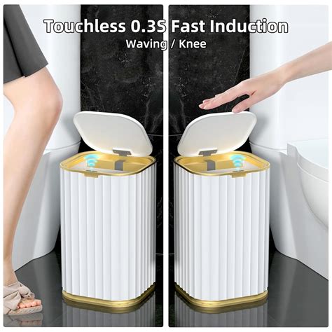 Buy Mopall Bathroom Trash Can Gallon Automatic Trash Can