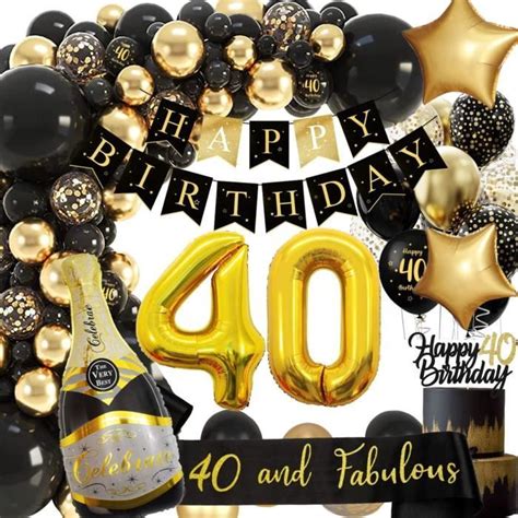 Decoration Anniversaire 40 Ans Homme Femme Ballon 40 Ans Anniversaire