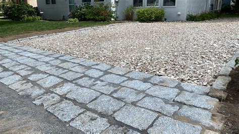 Cobblestone Apron And Crushed Seashell Driveway Installation Fairhaven Ma Brw Property Services