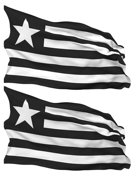 Botafogo De Futebol E Regatas Flag Waves Isolated In Plain And Bump