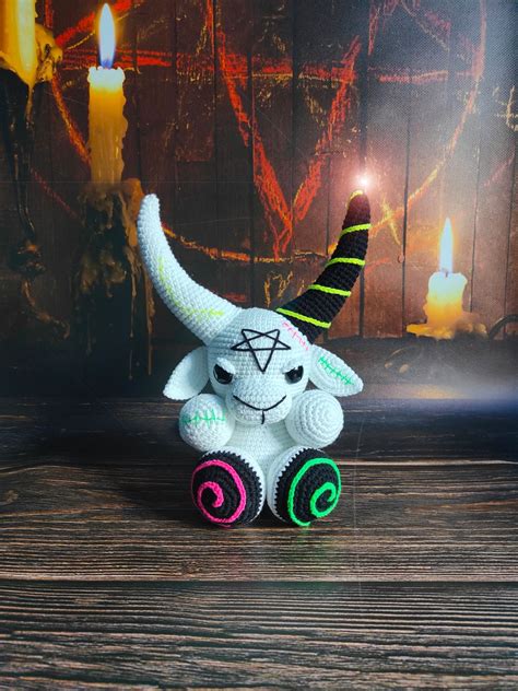 Baphomet Crochet Baphomet Occult Toy Satanic Etsy