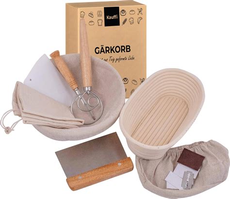 Kauffi G Rkorb Zum Brot Backen Aus Rattan G Rk Rbchen Set Oval Rund