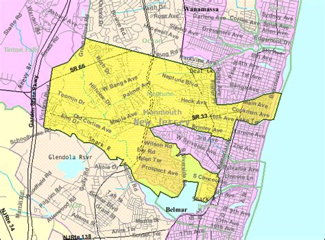 Image Census Bureau Map Of Neptune Township New Jersey