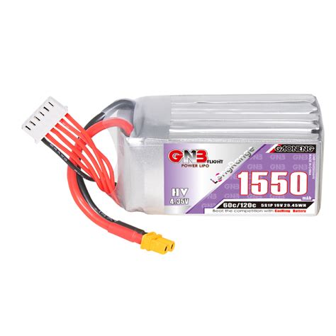 GNB 1550mAh 5S 60C LiHV Battery HobbyRC UK