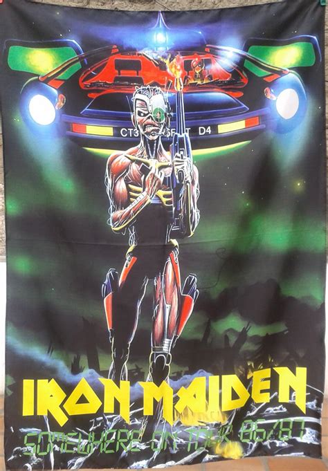 IRON MAIDEN Somewhere On Tour 86 87 FLAG CLOTH POSTER WALL TAPESTRY