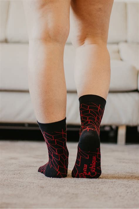 Chaussettes Peau Ethique En Coton Biologique Unisexe Rouge