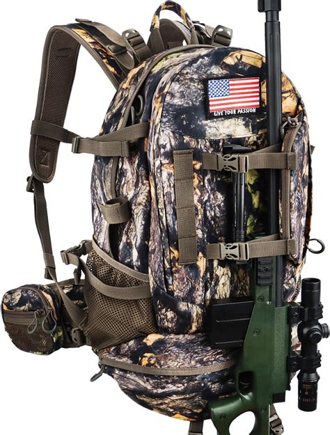 Yvleen Hunting Backpack Durable Camo Hunting Packs For Men Large Capacity Hunting