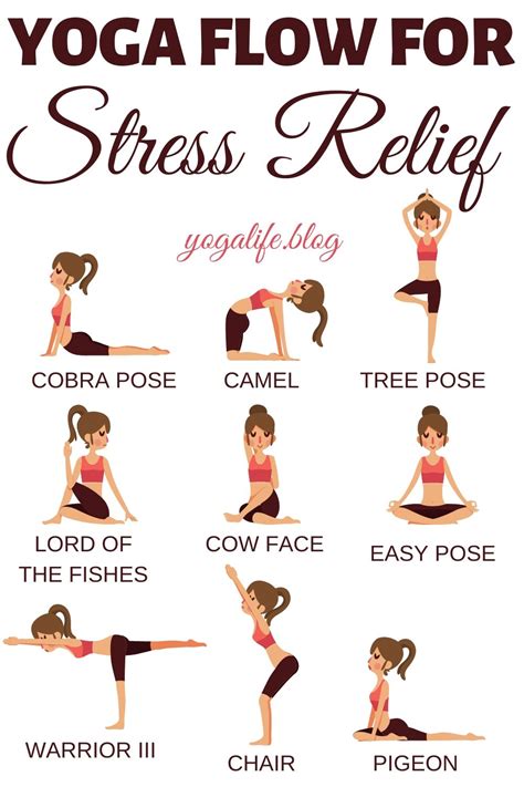 10 Easy Poses For Stress Relief Yoga Life Yoga For Stress Relief Yoga Sequence For