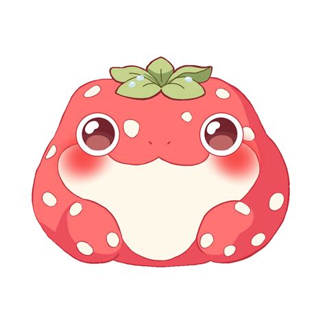 Kawaii Strawberry Froggy Pngtuber Vtuber Model Bandiibeans Ko Fi