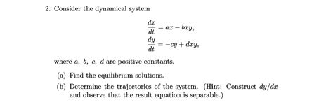 Solved Consider The Dynamical System Chegg