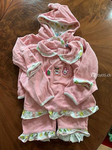 SCHÖNE Mädchen Set 3 Teil Pulli Jacke Hose rosa 80 cm 18 M im Kanton