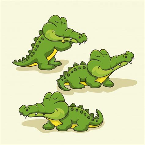 Baby Alligator Cartoon Crocodile Cartoon Crocodile Illustration