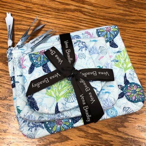 Vera Bradley Bags Vera Bradley 3 Piece Cosmetic Bags Turtles Nwt Poshmark