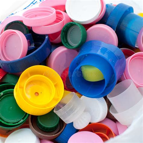 Plastic bottle caps stock image. Image of reuse, caps - 106041959