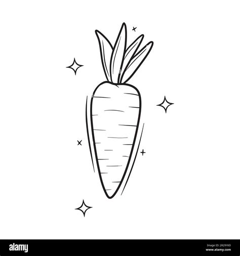 Hand Drawn Carrot Doodle Vector Sketch Illustration Stock Vector Image