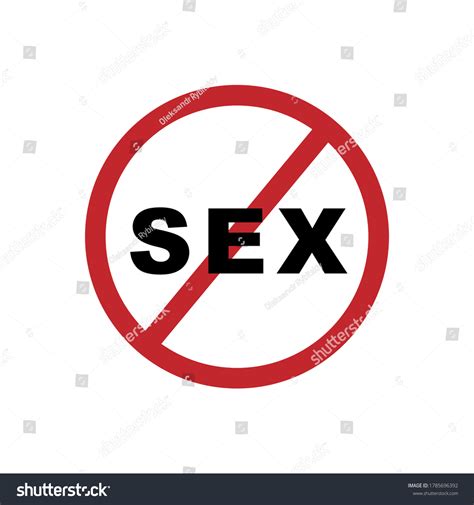 No Sex Allowed Sign On White เวกเตอรสตอก ปลอดคาลขสทธ