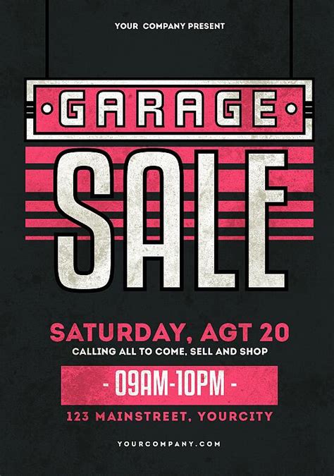 Garage Sale Flyer PSD Template free download