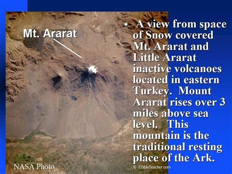 Mount Ararat As Seen From Satellite Chronological Bible Bible Holy