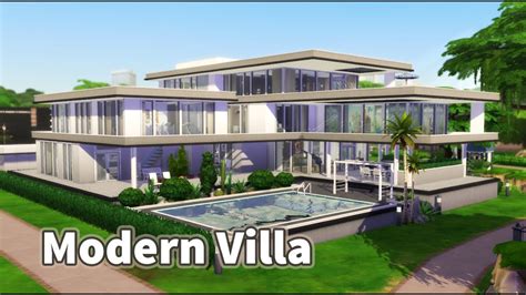 Modern Villa Base Game House Build Stop Motion The Sims 4 No