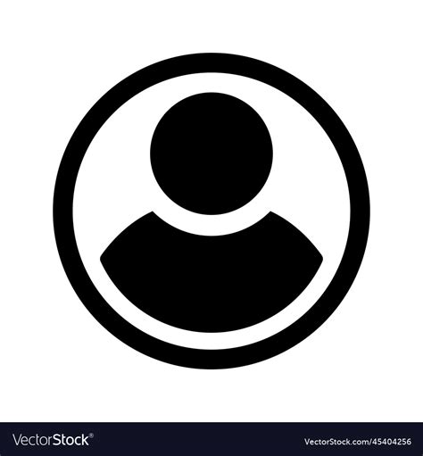 User icon black Royalty Free Vector Image - VectorStock