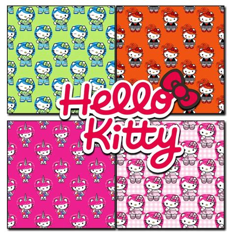 Hello Kitty Seamless Digital Paper Pack Scrapbook Paper Etsy