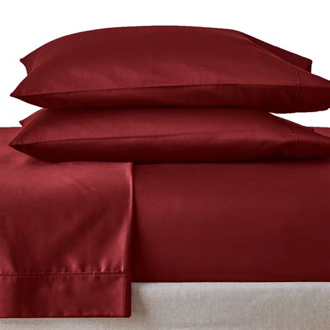 Better Homes And Gardens 4 Piece 300 Thread Count Deep Redwood 100 Cotton Sateen Sheet Set King