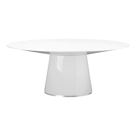 OTAGO OVAL DINING TABLE WHITE - GL Home Decor