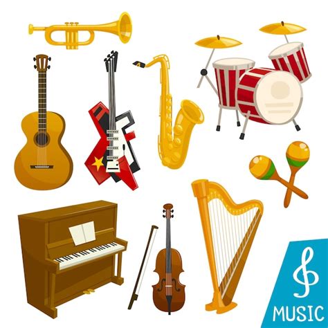 Premium Vector Musical Instruments Vector Isolated Icons